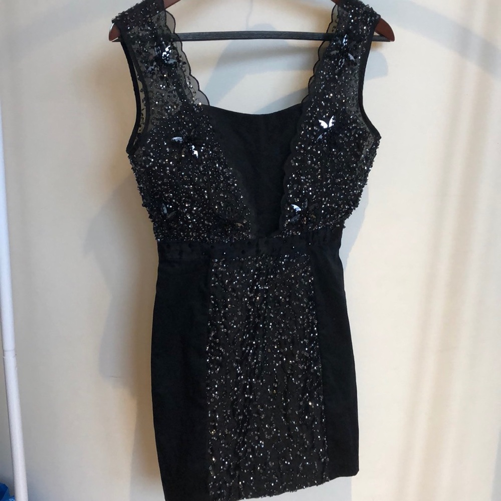 NWT Beaded Black French Connection Cocktail Dress